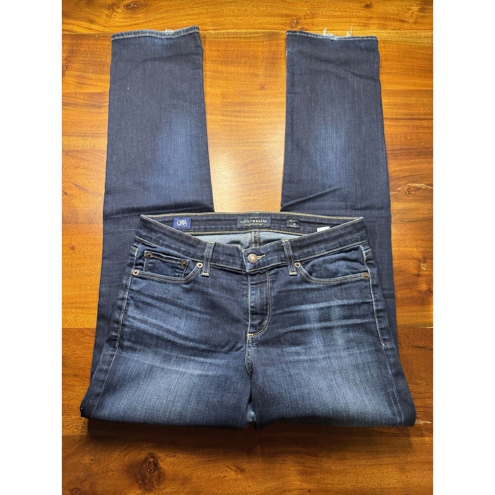 Lucky Brand Sweet Straight Jeans Women's Sz 8 / 29 Dark Wash ORTA Premium Denim